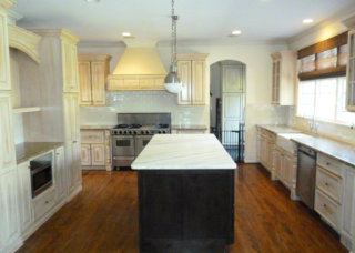 3 X 6 handmade ceramic tile, custom color mix glaze to work with cabinets and counter tops.