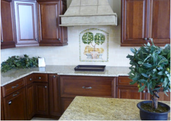 Custom, Handpainted Lion and Trees