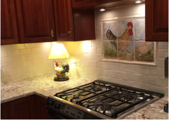 3 X 6 handmade ceramic tile, color: Danish white.